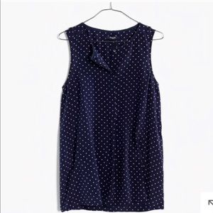 Madewell silk composition tank in dots and stars